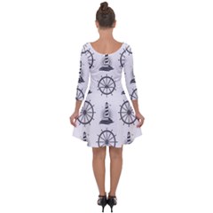 Quarter Sleeve Skater Dress 