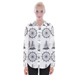 Marine-nautical-seamless-pattern-with-vintage-lighthouse-wheel Womens Long Sleeve Shirt