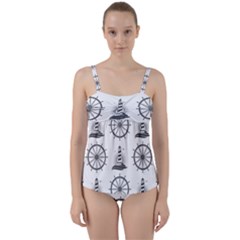 Twist Front Tankini Set 