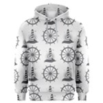 Marine-nautical-seamless-pattern-with-vintage-lighthouse-wheel Men s Overhead Hoodie