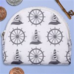 Marine-nautical-seamless-pattern-with-vintage-lighthouse-wheel Horseshoe Style Canvas Pouch