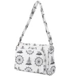 Marine-nautical-seamless-pattern-with-vintage-lighthouse-wheel Front Pocket Crossbody Bag