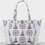 Marine-nautical-seamless-pattern-with-vintage-lighthouse-wheel Back Pocket Shoulder Bag 