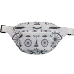 Marine-nautical-seamless-pattern-with-vintage-lighthouse-wheel Fanny Pack