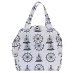 Marine-nautical-seamless-pattern-with-vintage-lighthouse-wheel Boxy Hand Bag