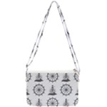 Marine-nautical-seamless-pattern-with-vintage-lighthouse-wheel Double Gusset Crossbody Bag