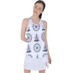 Marine-nautical-seamless-pattern-with-vintage-lighthouse-wheel Racer Back Mesh Tank Top