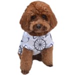 Marine-nautical-seamless-pattern-with-vintage-lighthouse-wheel Dog T-Shirt