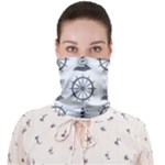 Marine-nautical-seamless-pattern-with-vintage-lighthouse-wheel Face Covering Bandana (Adult)