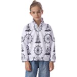 Marine-nautical-seamless-pattern-with-vintage-lighthouse-wheel Kids  Half Zip Hoodie