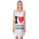 I love American coffee Sleeveless Satin Nightdress