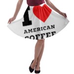 I love American coffee A-line Skater Skirt