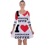 I love American coffee Quarter Sleeve Skater Dress