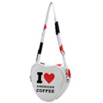 I love American coffee Heart Shoulder Bag