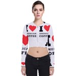 I love American coffee Long Sleeve Zip Up Bomber Jacket