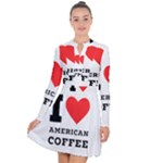 I love American coffee Long Sleeve Panel Dress