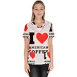 I love American coffee Women s V-Neck Scrub Top