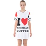 I love American coffee Sixties Short Sleeve Mini Dress