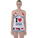 I love American coffee Tie Front Two Piece Tankini