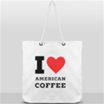 I love American coffee Full Print Rope Handle Tote (Large)