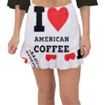 I love American coffee Fishtail Mini Chiffon Skirt