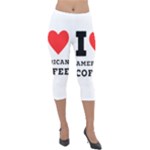 I love American coffee Lightweight Velour Capri Leggings 