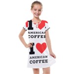 I love American coffee Kids  Cross Web Dress