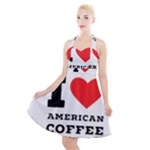 I love American coffee Halter Party Swing Dress 