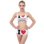 I love American coffee Layered Top Bikini Set