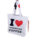 I love American coffee Drawstring Tote Bag