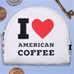 I love American coffee Horseshoe Style Canvas Pouch