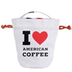 I love American coffee Drawstring Bucket Bag