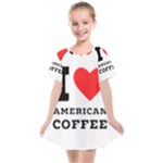 I love American coffee Kids  Smock Dress