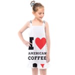 I love American coffee Kids  Overall Dress