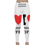 I love American coffee Lightweight Velour Classic Yoga Leggings