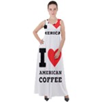 I love American coffee Empire Waist Velour Maxi Dress