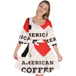 I love American coffee Velour Kimono Dress