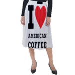 I love American coffee Classic Velour Midi Skirt 