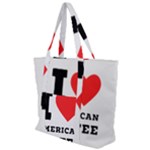 I love American coffee Zip Up Canvas Bag