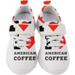 I love American coffee Kids  Velcro Strap Shoes