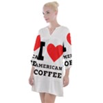 I love American coffee Open Neck Shift Dress