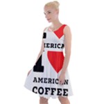 I love American coffee Knee Length Skater Dress