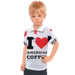 I love American coffee Kids  Polo Tee