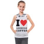 I love American coffee Kids  Sleeveless Hoodie