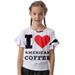 I love American coffee Kids  Cut Out Flutter Sleeves