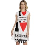 I love American coffee Cap Sleeve High Waist Dress