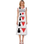 I love American coffee V-Neck Drawstring Shoulder Sleeveless Maxi Dress