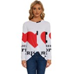 I love American coffee Long Sleeve Crew Neck Pullover Top