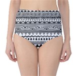 Boho-style-pattern Classic High-Waist Bikini Bottoms