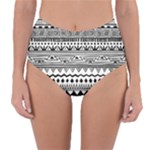 Boho-style-pattern Reversible High-Waist Bikini Bottoms